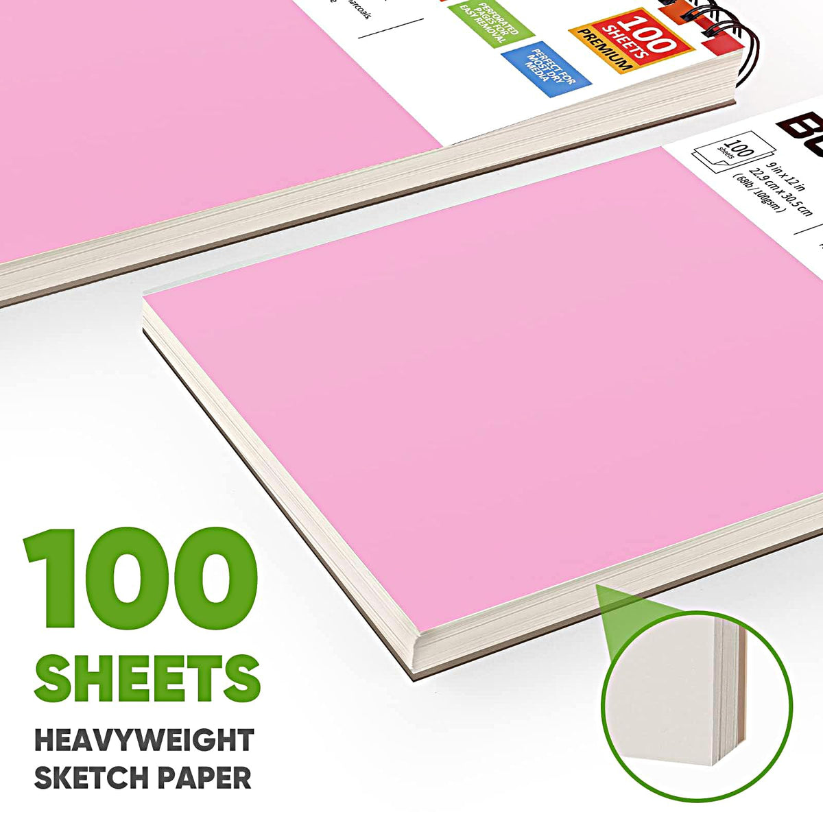 Soucolor Sketch Book 9" x 12", 100 Sheets Kids Art Sketchbook Drawing Pad Jansha Store