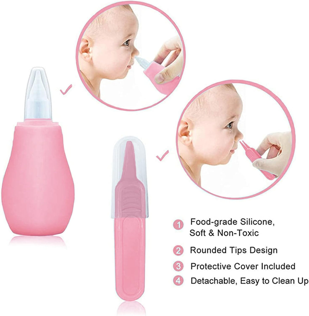 Baby Grooming Kit, Infant Safety Care Set with Hair Brush Comb Nail Clipper Nasal Aspirator,Baby Essentials Kit for Newborn Girls Boys (Grey White) Jansha Store