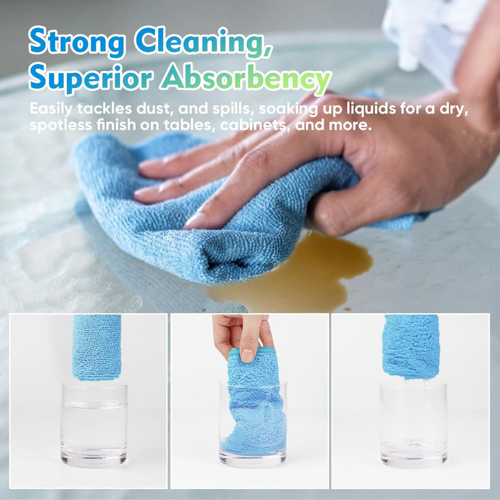 HOMEXCEL Microfiber Cleaning Cloth 12 Pack, 12.5 x 12.5 inch Microfiber Towels for Cars, Ultra Absorbent Washing Cloth, Lint Free Streak Free Cleaning Rags for Car, Kitchen, and Window (Grey) Jansha Store