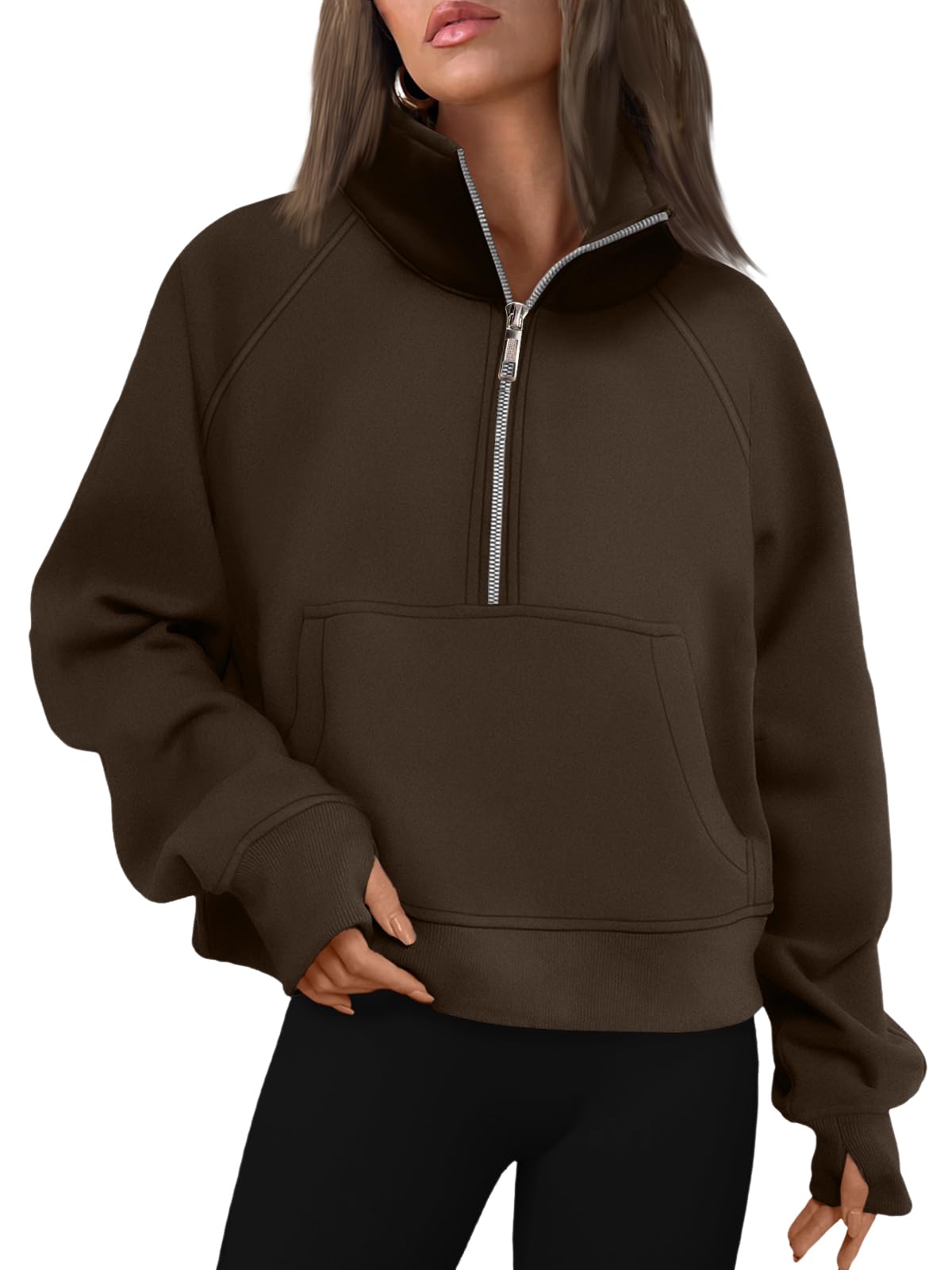 AUTOMET Womens Sweatshirts Half Zip Fleece Pullover Fall Outfits Jansha Store