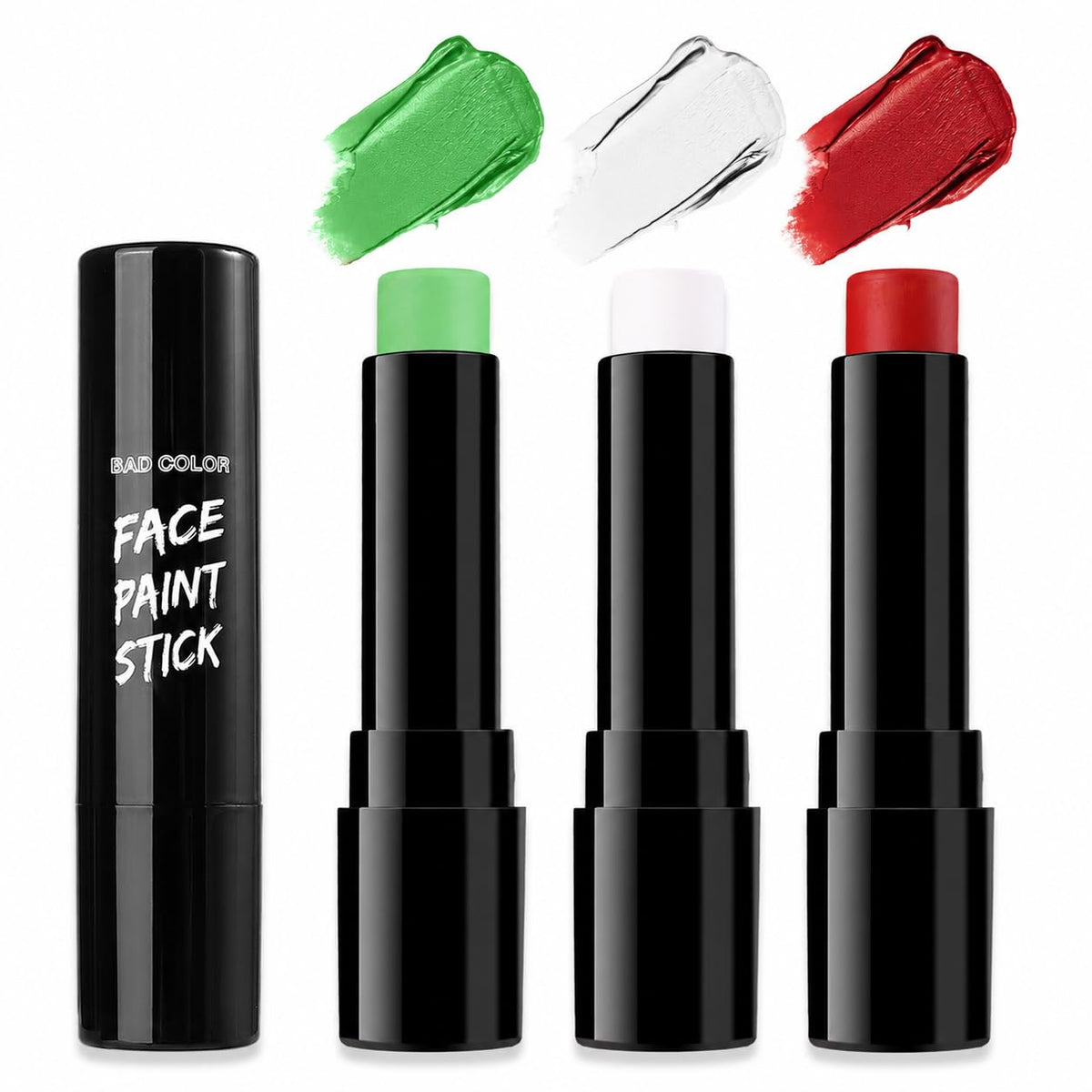 BADCOLOR Black Cream-Blendable Face Body Paint Stick for Adults Children Eye Black Softball Football Baseball Sports , Non-Toxic Hypoallergenic for Halloween SFX Makeup Cosplay Joker Costume Parties Jansha Store