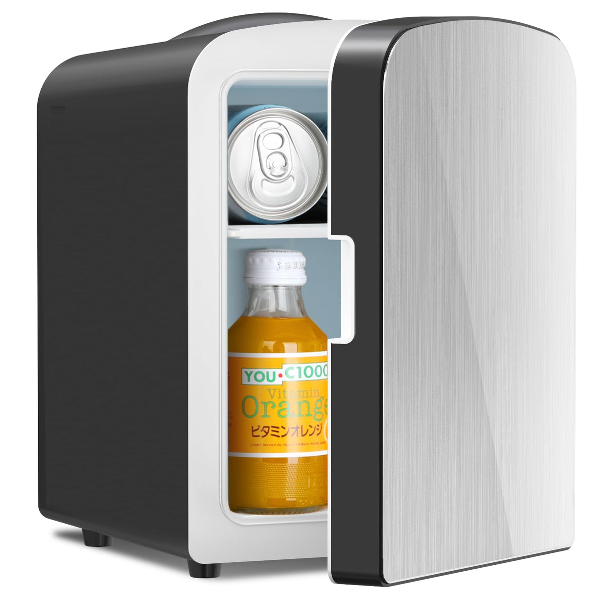 Antarctic Star Compact Refrigerator,Small Cooler for Cosmetics, Beverage and Food,Portable Mini Fridge,Skin Care 4L Capacity/6 Cans, for Bedroom, Car, Office & Dorm,White Jansha Store