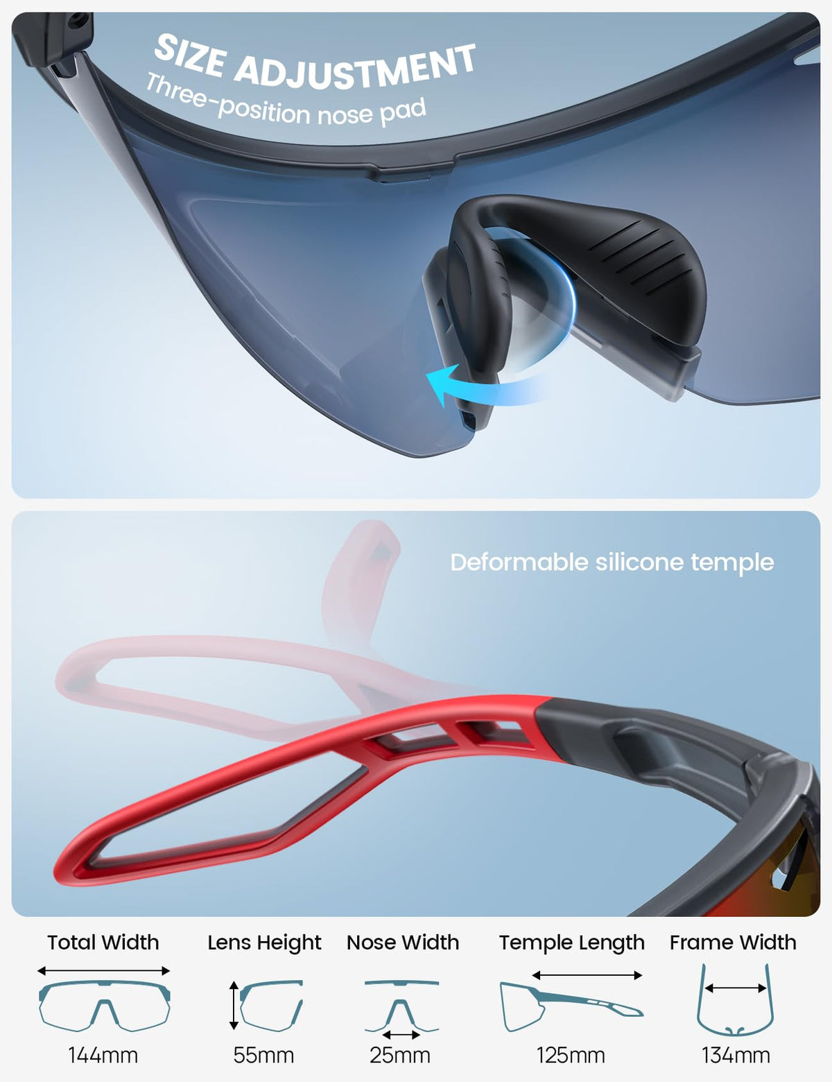 Lamicall 24g Polarized Sports Sunglasses for Men Women - UV400 Protection Sun Glasses for Baseball Running Cycling Fishing Jansha Store