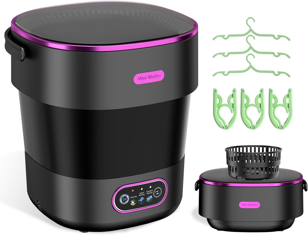 JUJOJB Portable Washing Machine, Folding 20L Mini Washer and Spin-Dryer Jansha Store