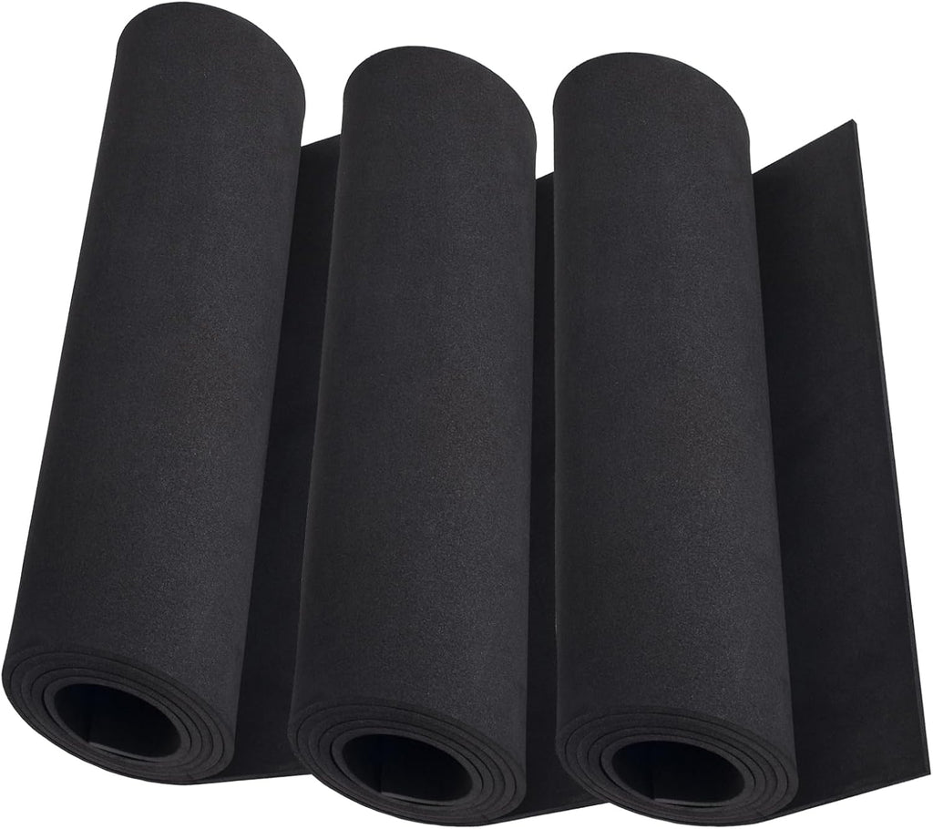 3-Pack 2mm Thick Black Eva Foam Cosplay Sheets roll, 13.5" x 49" Premium eva Craft Foam for Cosplay Costume by MEARCOOH Jansha Store