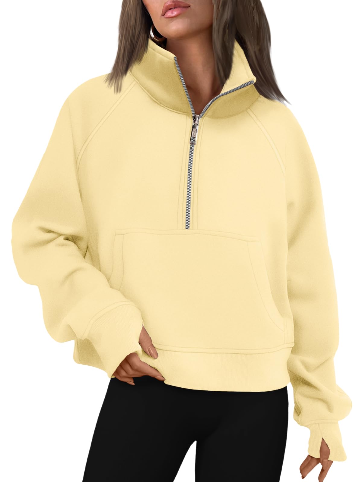 AUTOMET Womens Sweatshirts Half Zip Fleece Pullover Fall Outfits Jansha Store