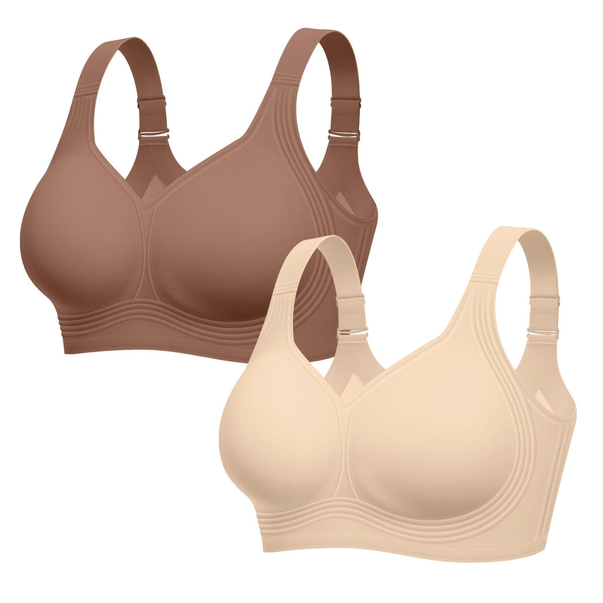 Jelly bra laid flat showing the no-underwire design and push-up cup shape