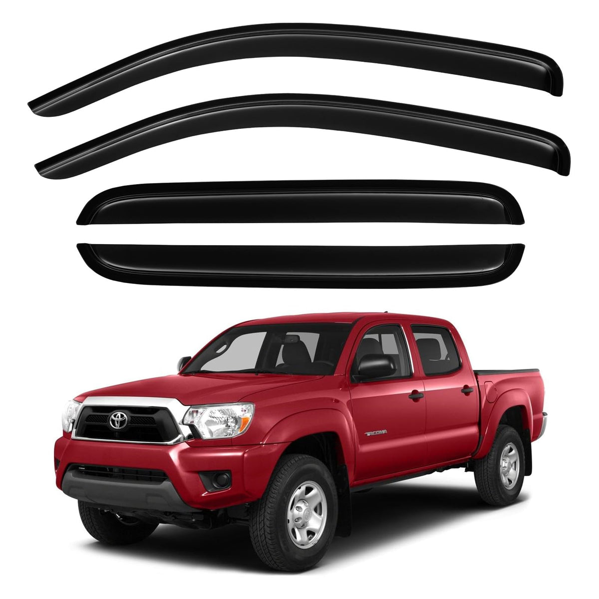 Window Visors Rain Guards for 2015-2026 Ford F150 Crew/SuperCrew Cab Jansha Store