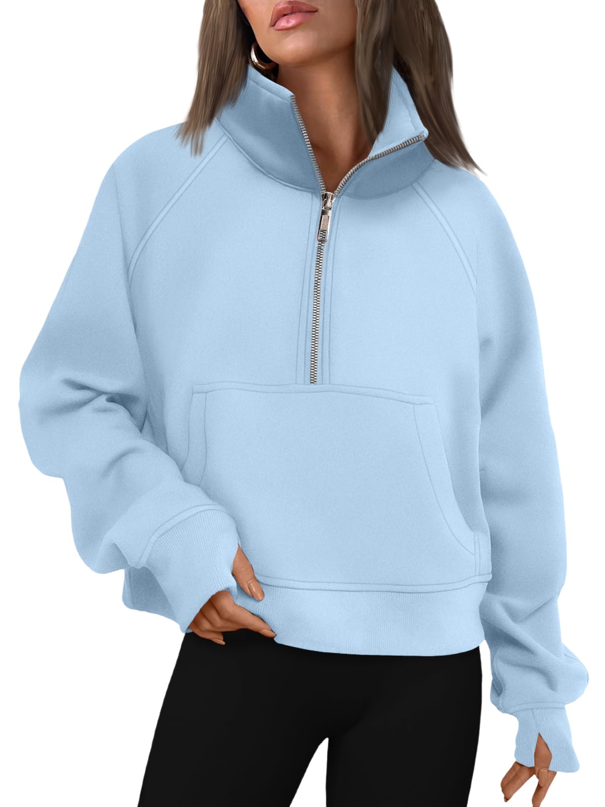 AUTOMET Womens Sweatshirts Half Zip Fleece Pullover Fall Outfits Jansha Store