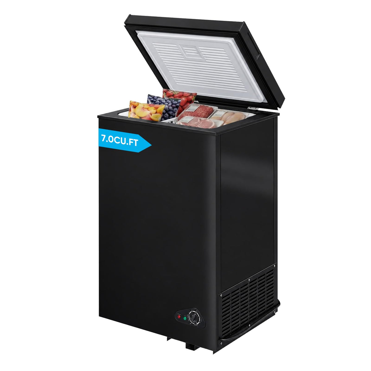TABU 5.0 Cubic Feet Chest Freezer, Compact Deep Freezer, Black Jansha Store