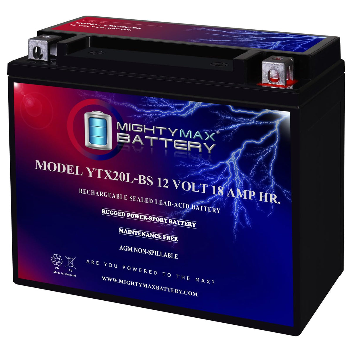 Mighty Max Battery YTX14-BS - 12 Volt 12 AH, 200 CCA, Rechargeable Maintenance Free SLA AGM Motorcycle Battery Jansha Store
