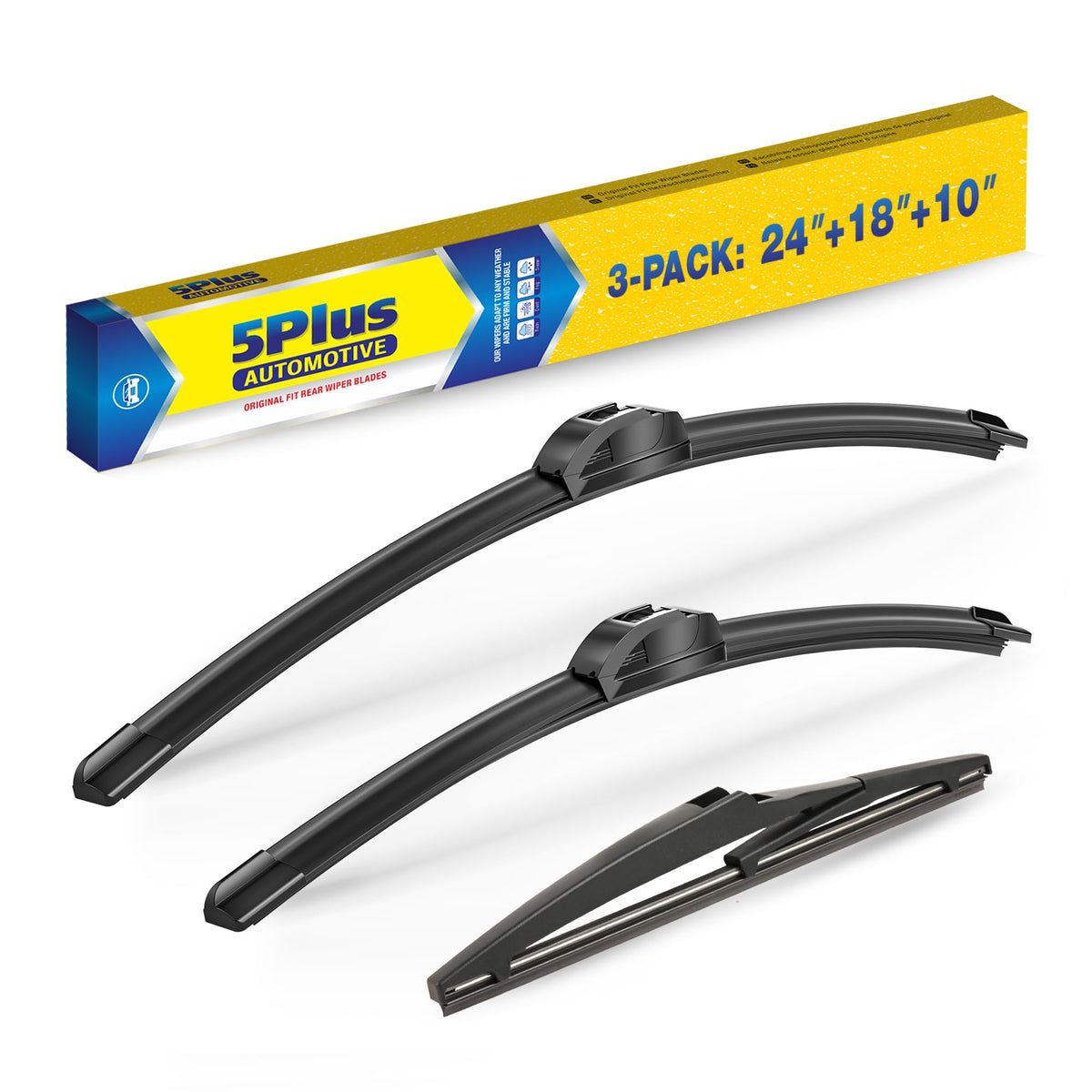 5 PLUS 20" Wiper Blades 2 Pack for J/U HOOK Front Arms,Premium All-Seasons Jansha Store