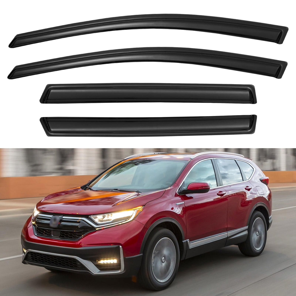 Window Visors Rain Guards for 2015-2026 Ford F150 Crew/SuperCrew Cab Jansha Store
