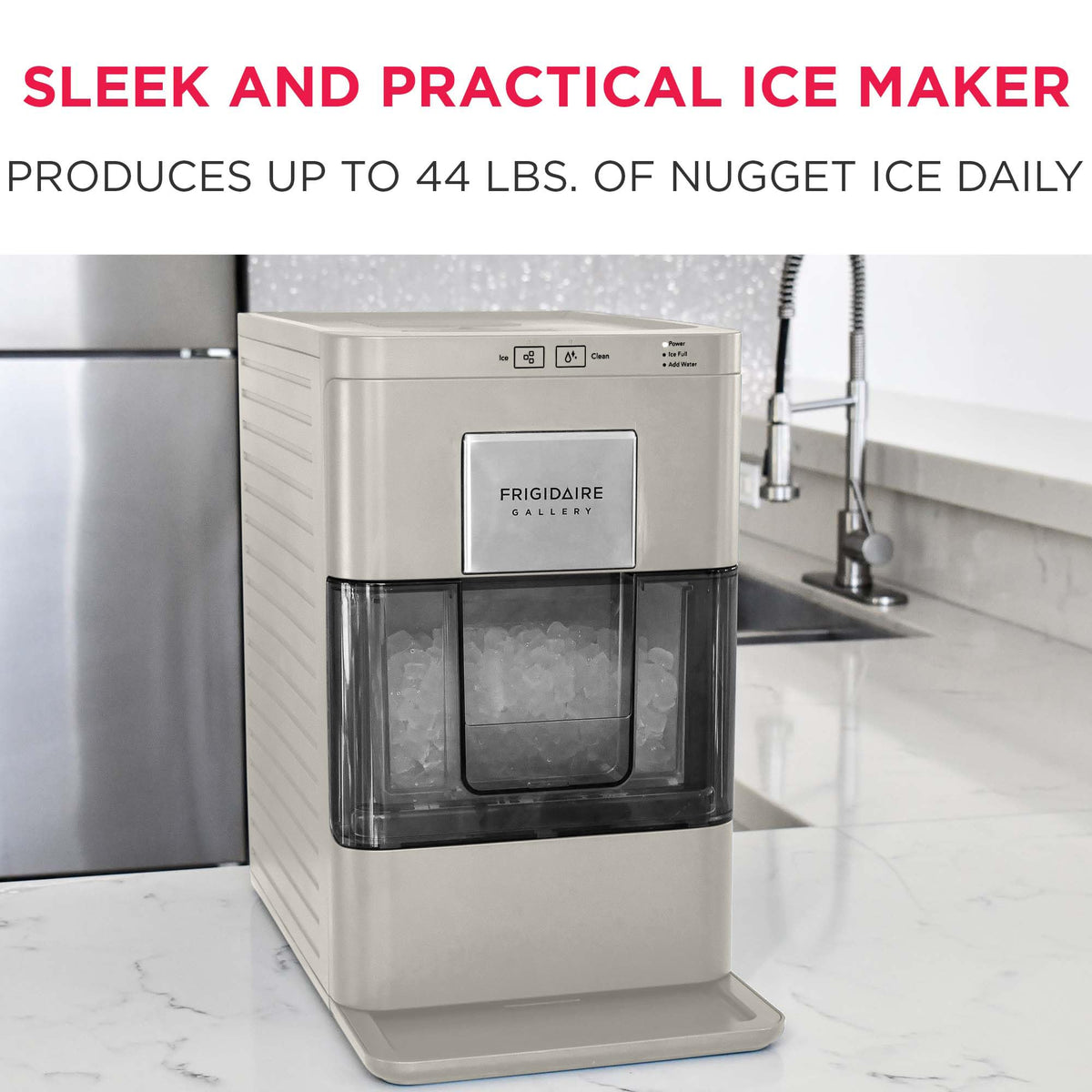 Frigidaire, 26 lb per Day, Countertop Bullet Ice Maker, Stainless Steel Jansha Store