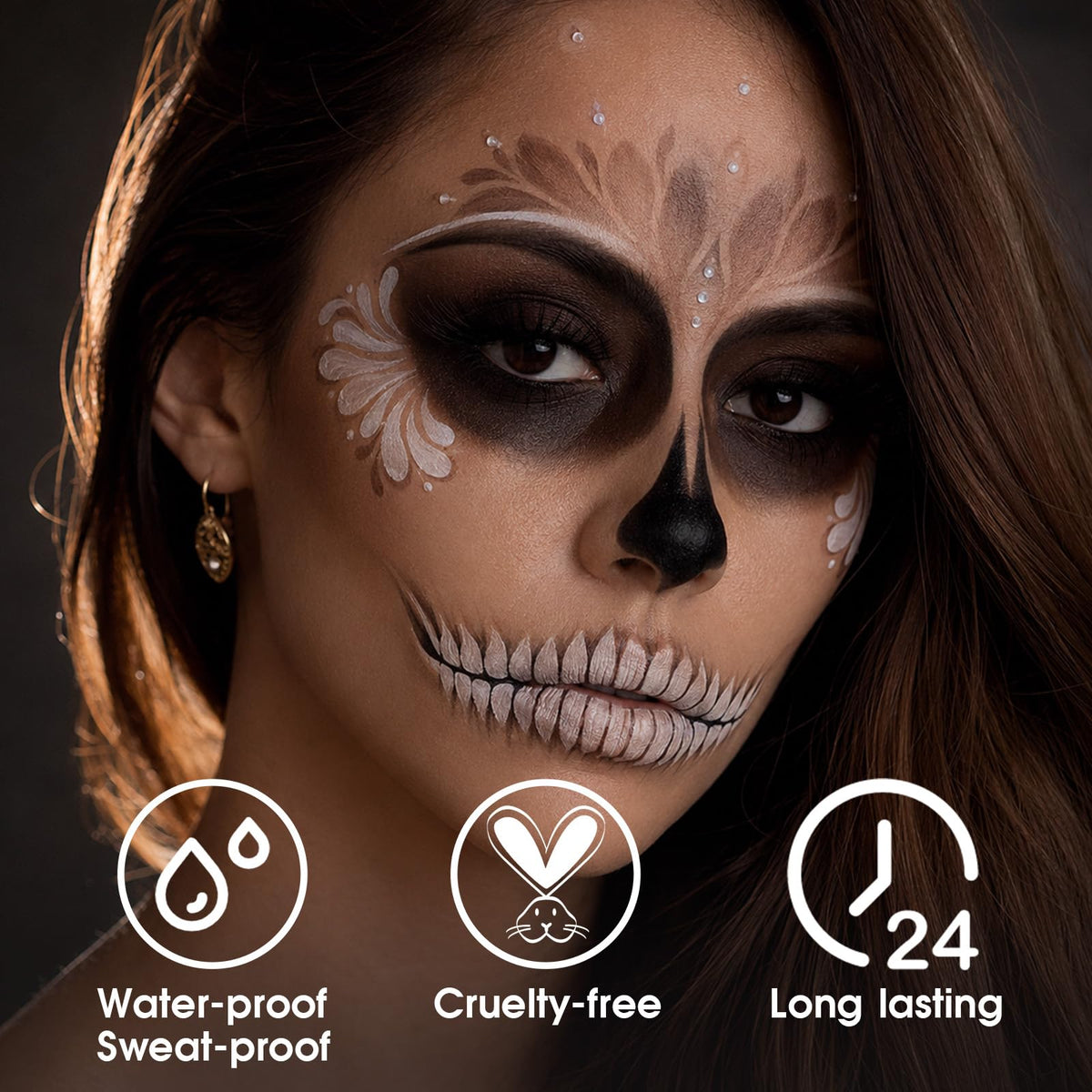 BADCOLOR Black Cream-Blendable Face Body Paint Stick for Adults Children Eye Black Softball Football Baseball Sports , Non-Toxic Hypoallergenic for Halloween SFX Makeup Cosplay Joker Costume Parties Jansha Store
