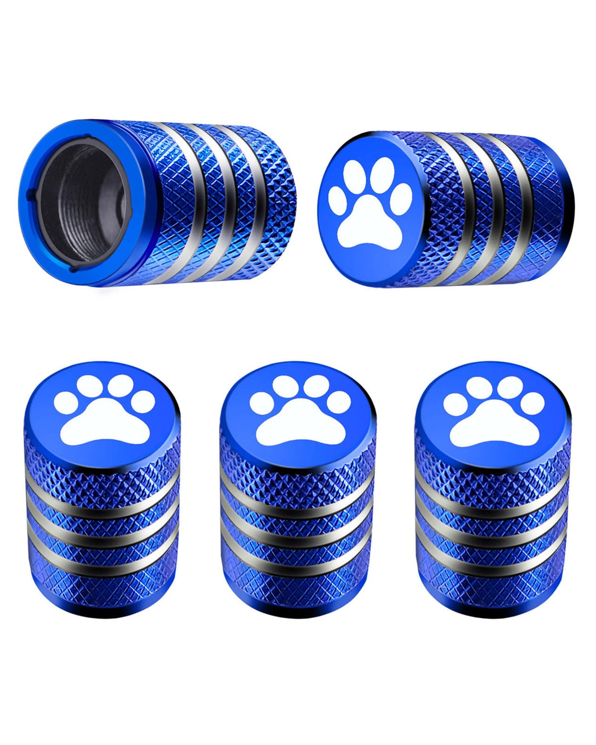 DECURCAR Tire Valve Stem Caps 5 Pack American Flag - Black Jansha Store