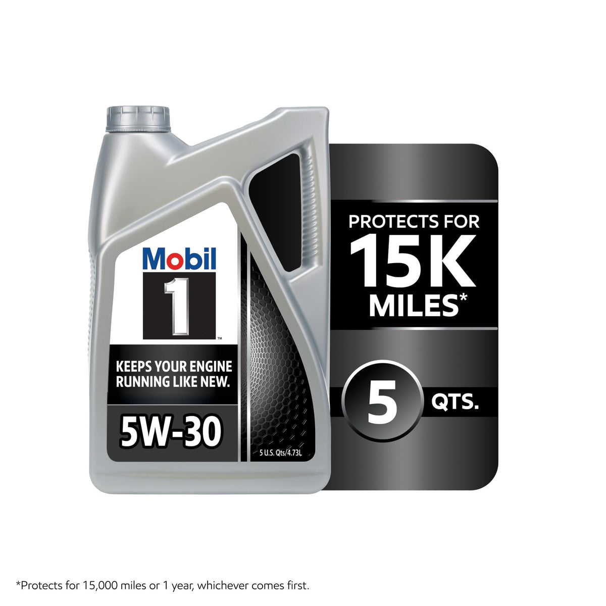 Mobil 1 Advanced Fuel Economy Full Synthetic Motor Oil 0W-20, 5 Quart Jansha Store