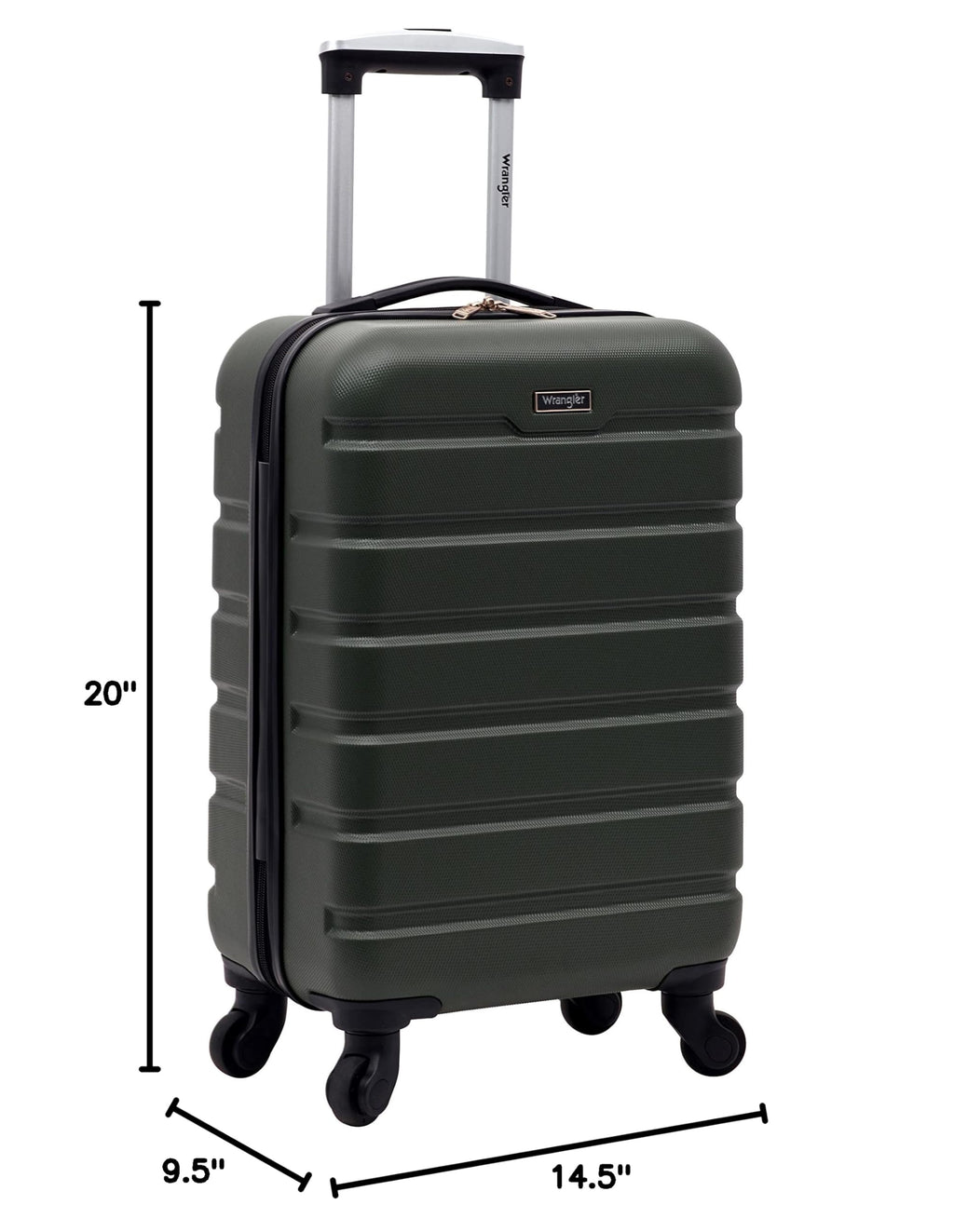 Wrangler 22" Hardside Spinner Carry-On Luggage, Teal Jansha Store