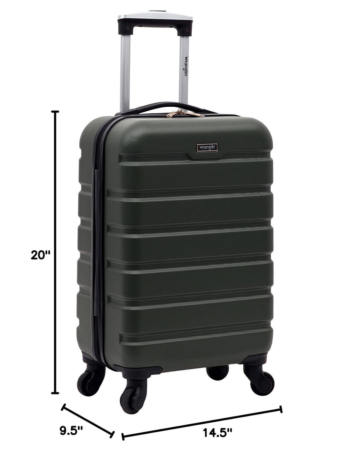 Wrangler 22" Hardside Spinner Carry-On Luggage, Teal Jansha Store