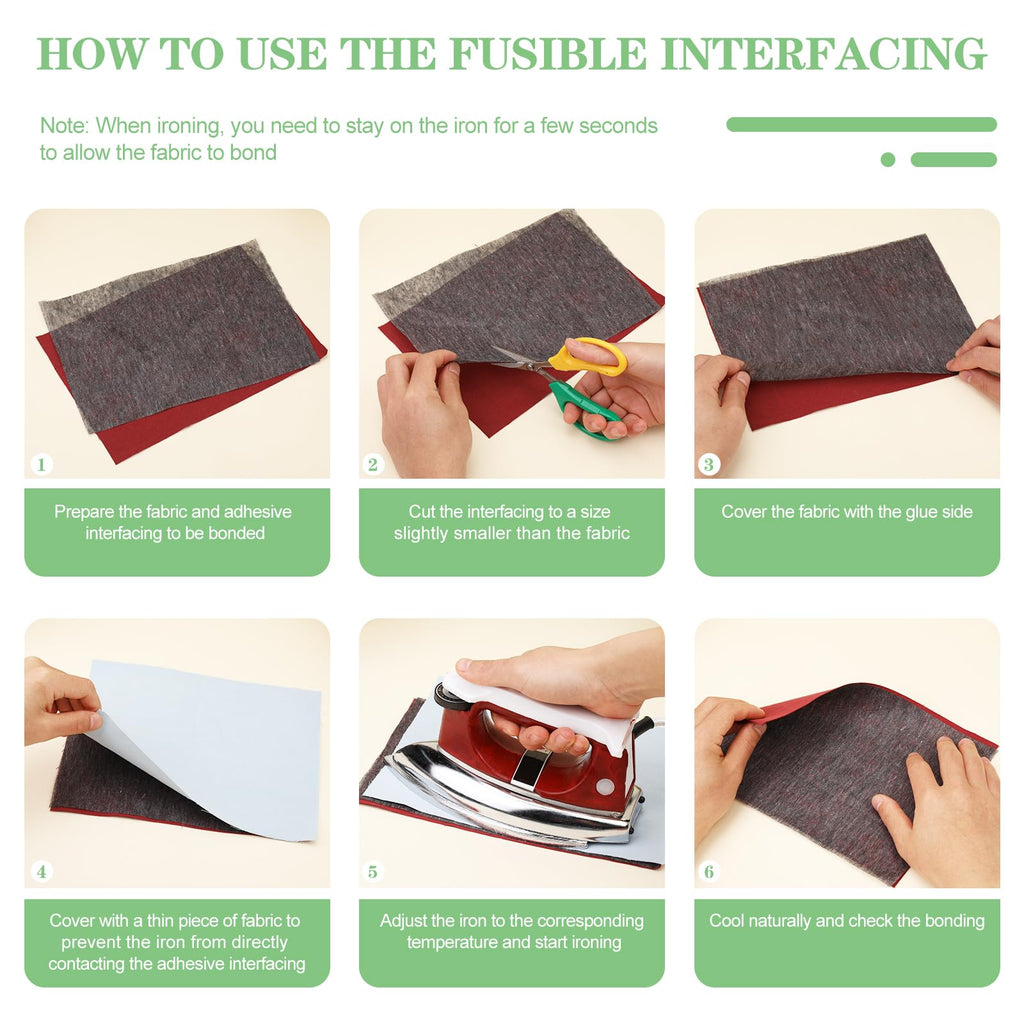 Medium Weight Interfacing Fabric for Sewing Iron On Fusible Interfacing Jansha Store