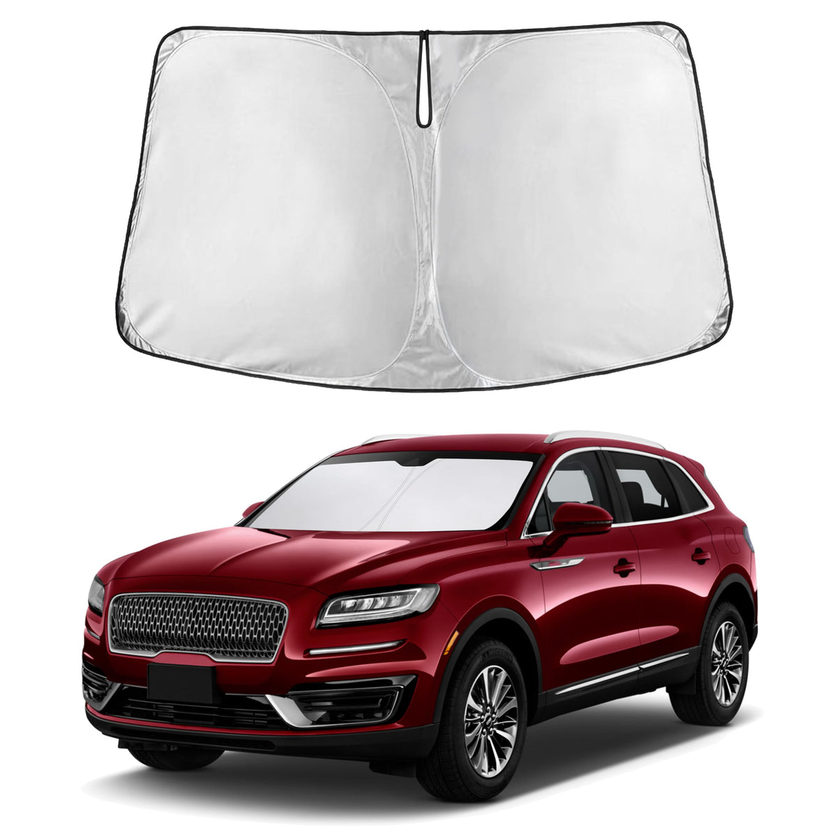 Autovir Windshield Sun Shade, Foldable Car Window Shades, 280T Visor Shade Jansha Store