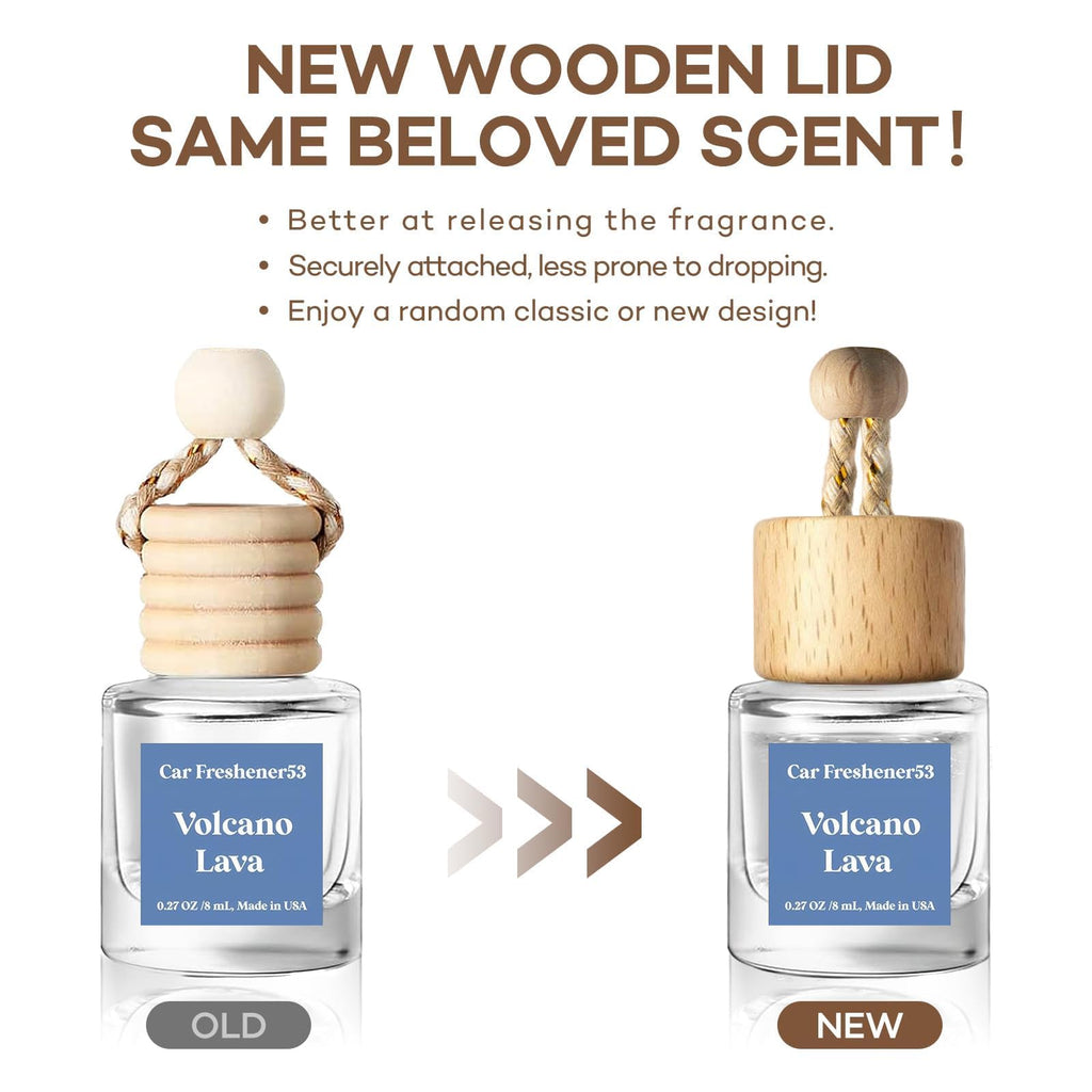 C Classy Car Air Freshener Hanging 2 Pack, Mahogany Teakwood Essential Oil Diffuser, Cute Glass Bottle, Long-Lasting Fragrance Car Accessories for Women & Men, Made in USA Jansha Store