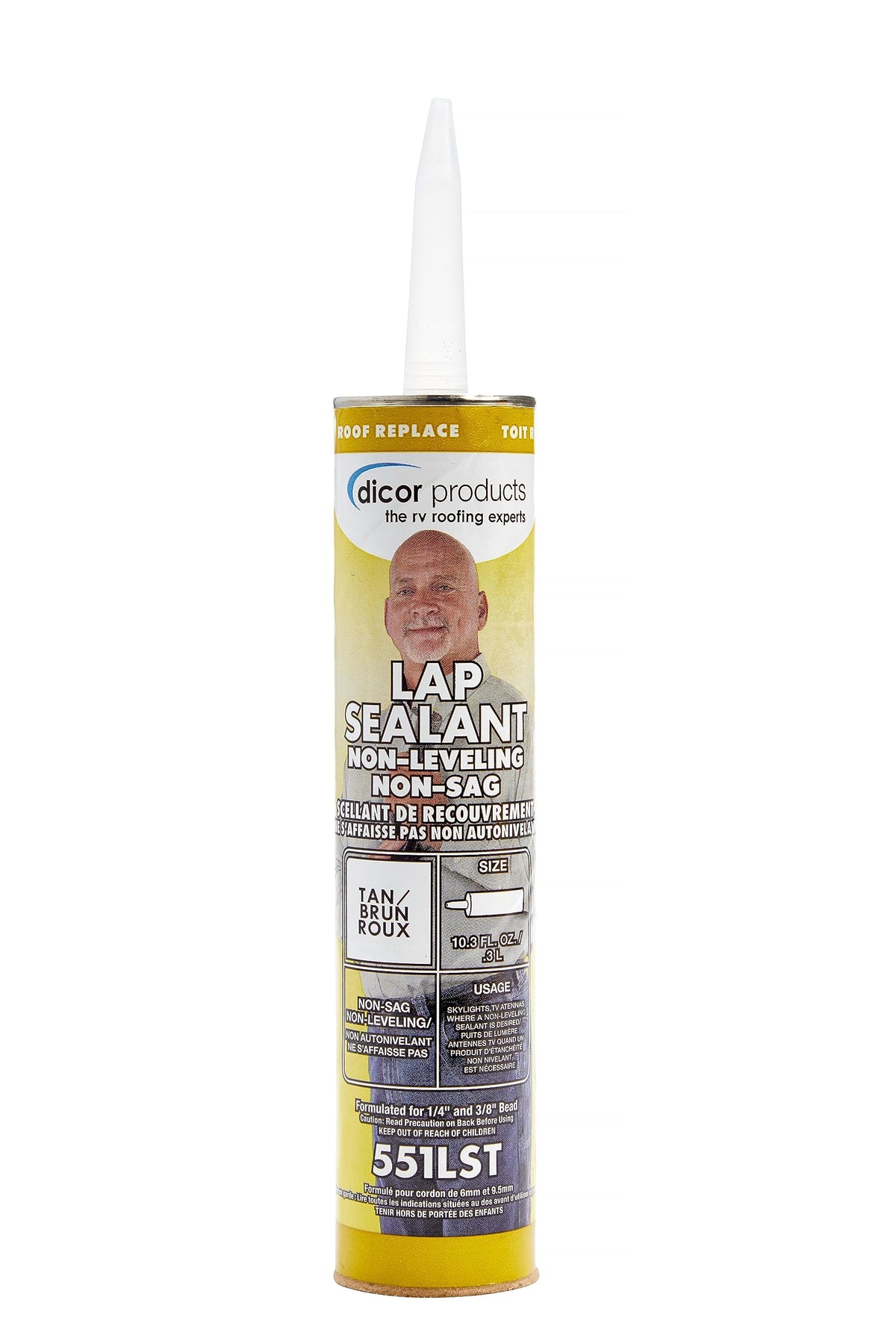 Dicor 501LSW-1 Self-Leveling Lap Sealant, White, 10.3 Oz, RV Roofing Jansha Store