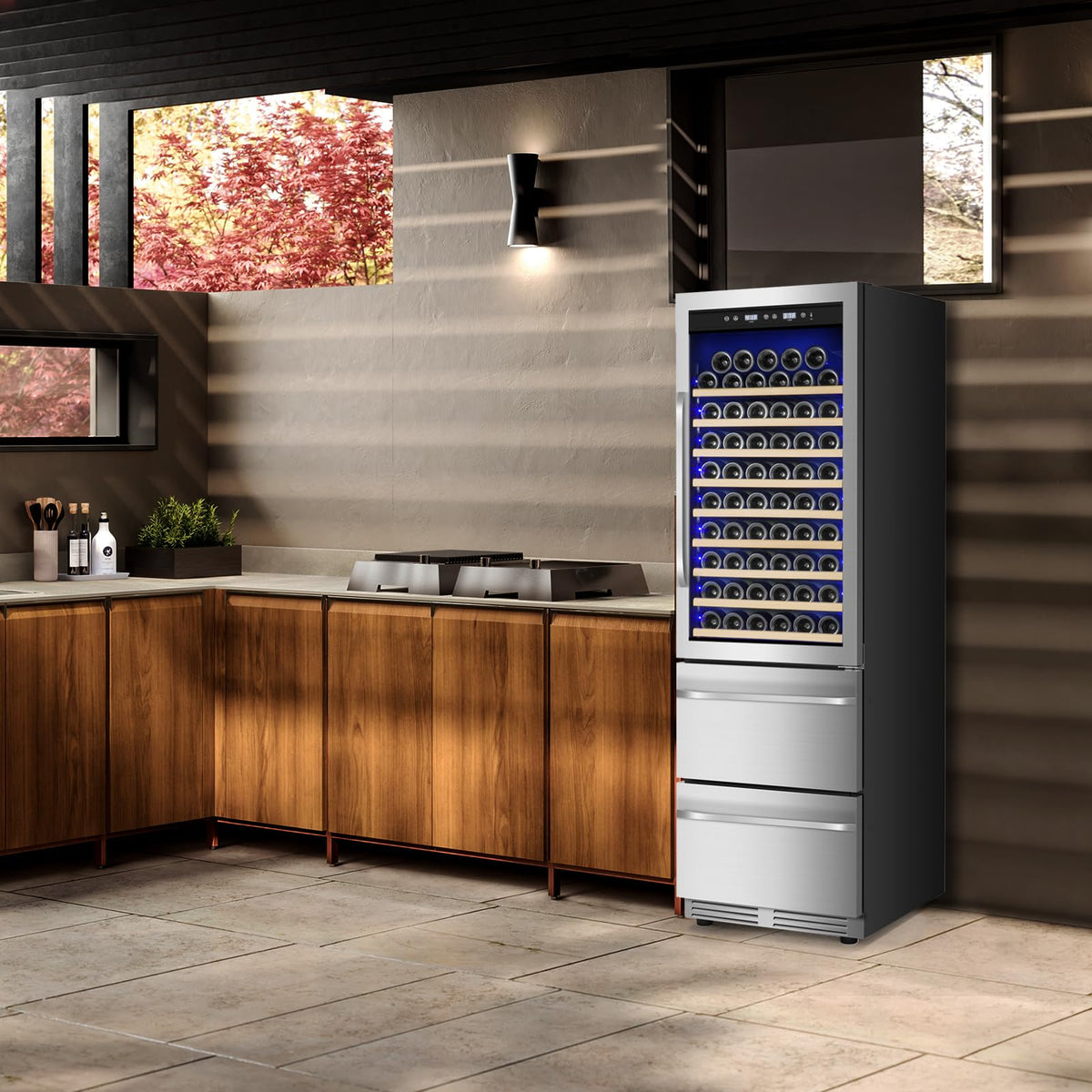 24 Inch Upgraded Dual Zone Wine and Beverage Refrigerator Cooler Jansha Store