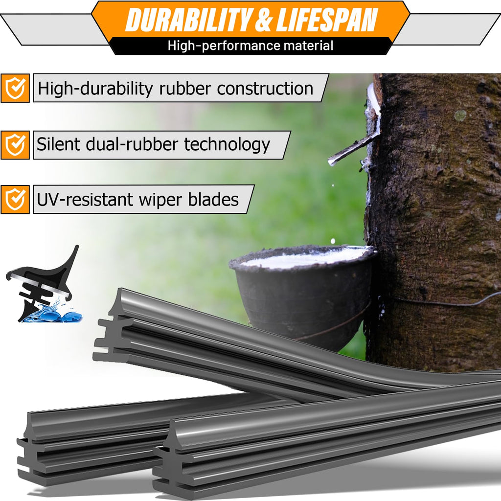 AUTOBOO Windshield Wiper Blade Replacement for Toyota RAV4 Mazda 5 Jansha Store