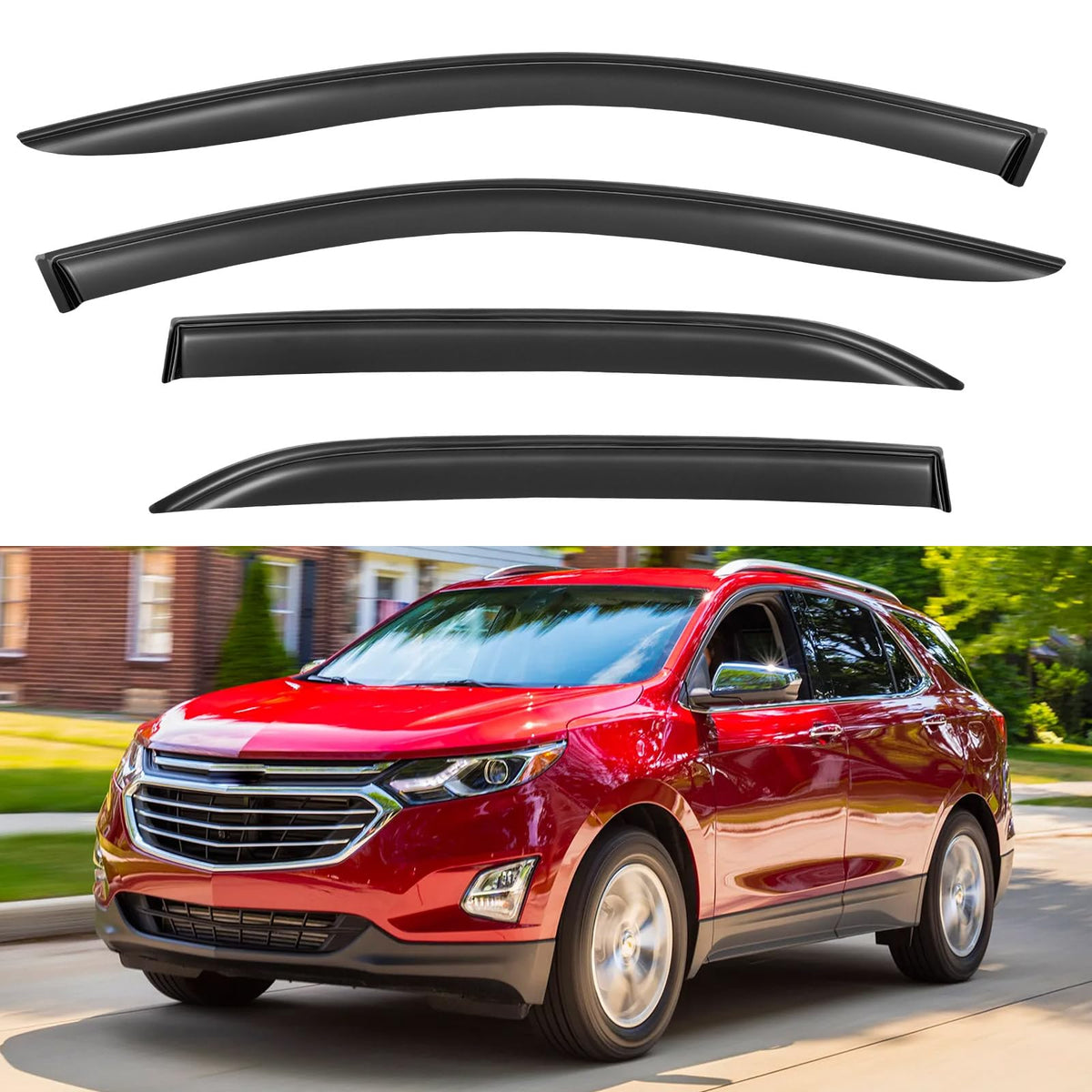 Window Visors Rain Guards for 2015-2026 Ford F150 Crew/SuperCrew Cab Jansha Store