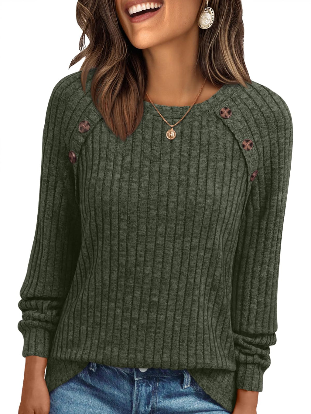 AUTOMET Womens Long Sleeve Shirts Fall Sweaters Business Casual Tops Blouse Jansha Store