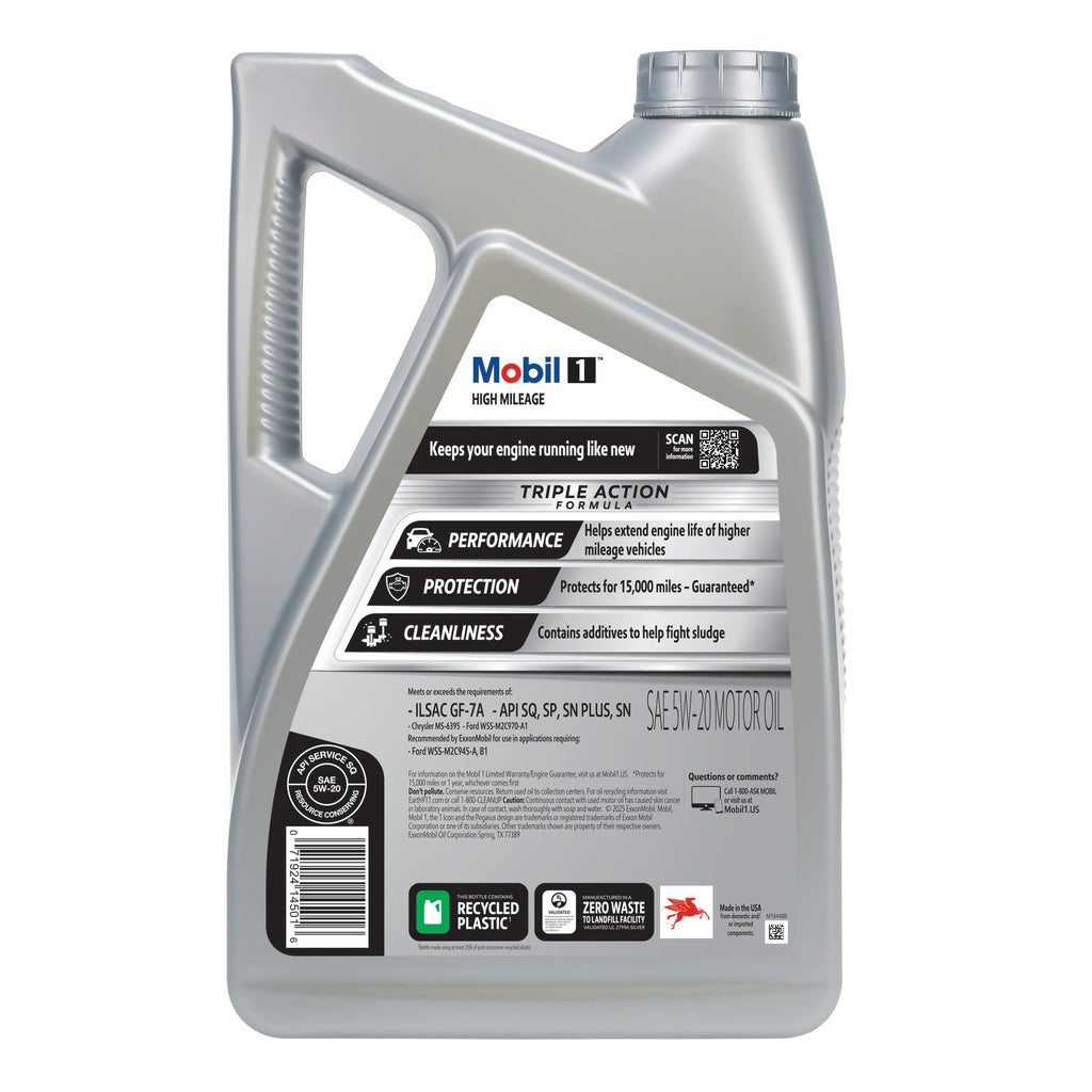 Mobil 1 Advanced Fuel Economy Full Synthetic Motor Oil 0W-20, 5 Quart Jansha Store