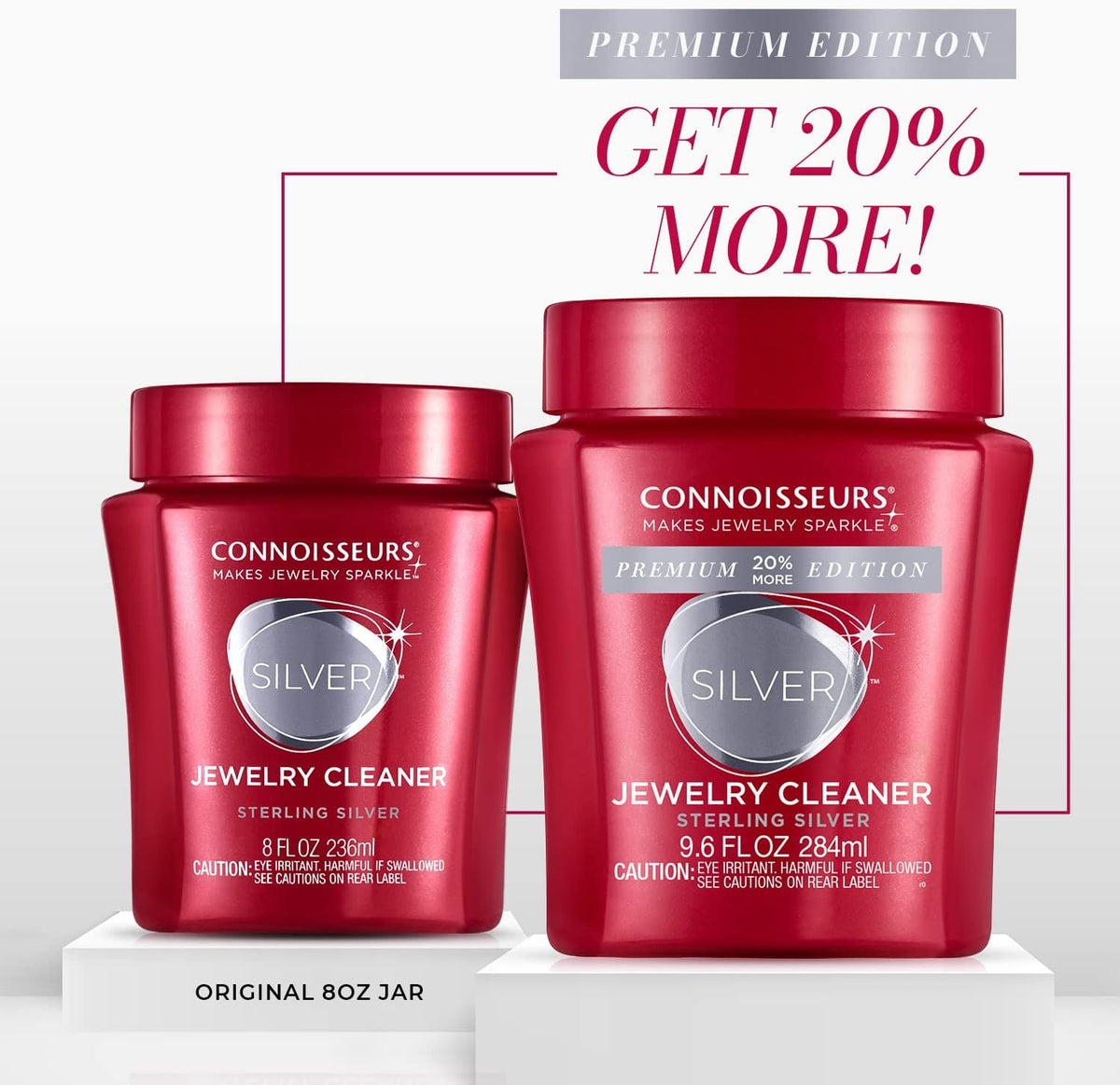 CONNOISSEURS Premium Edition Jewelry Cleaner, Value Size 9.6oz - Pick from Fine, Silver or Delicate Jewelry Cleaner Jansha Store
