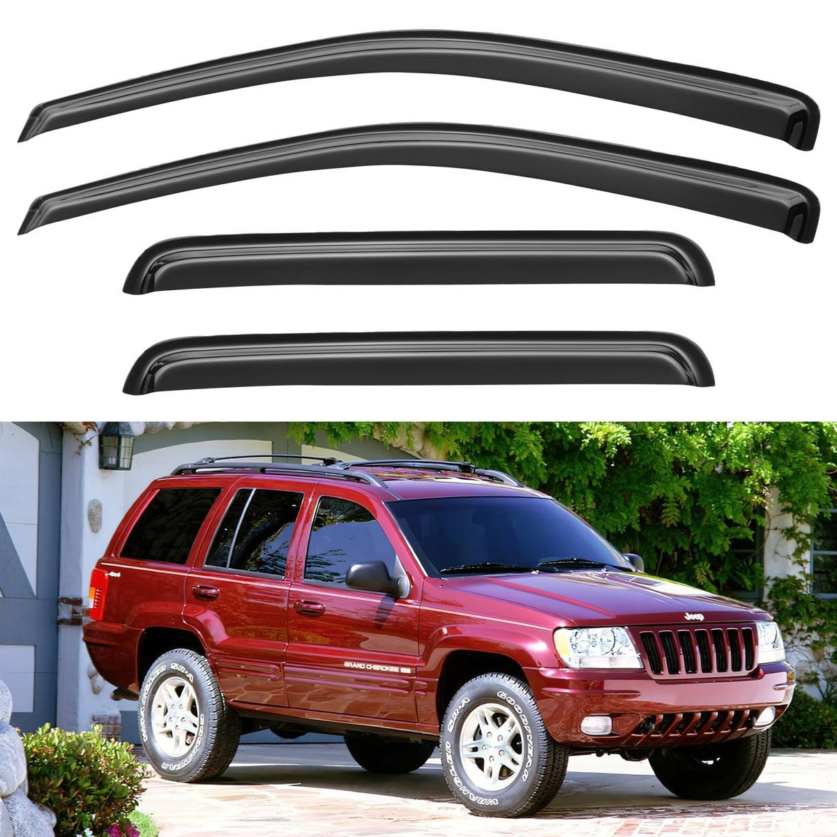 Window Visors Rain Guards for 2015-2026 Ford F150 Crew/SuperCrew Cab Jansha Store