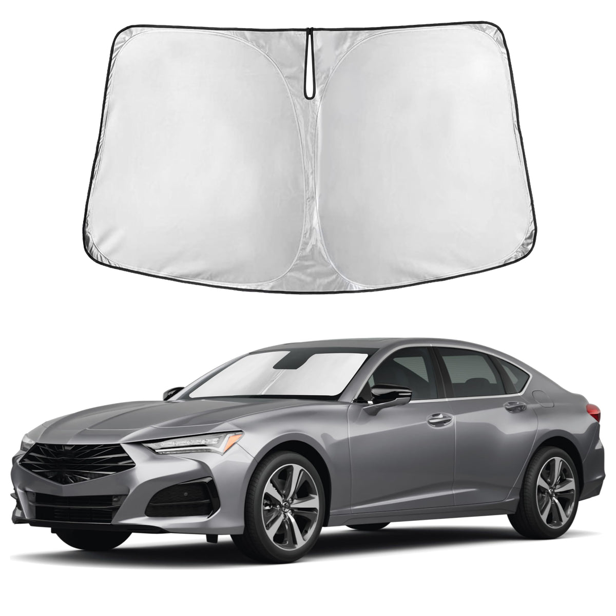 Autovir Windshield Sun Shade, Foldable Car Window Shades, 280T Visor Shade Jansha Store