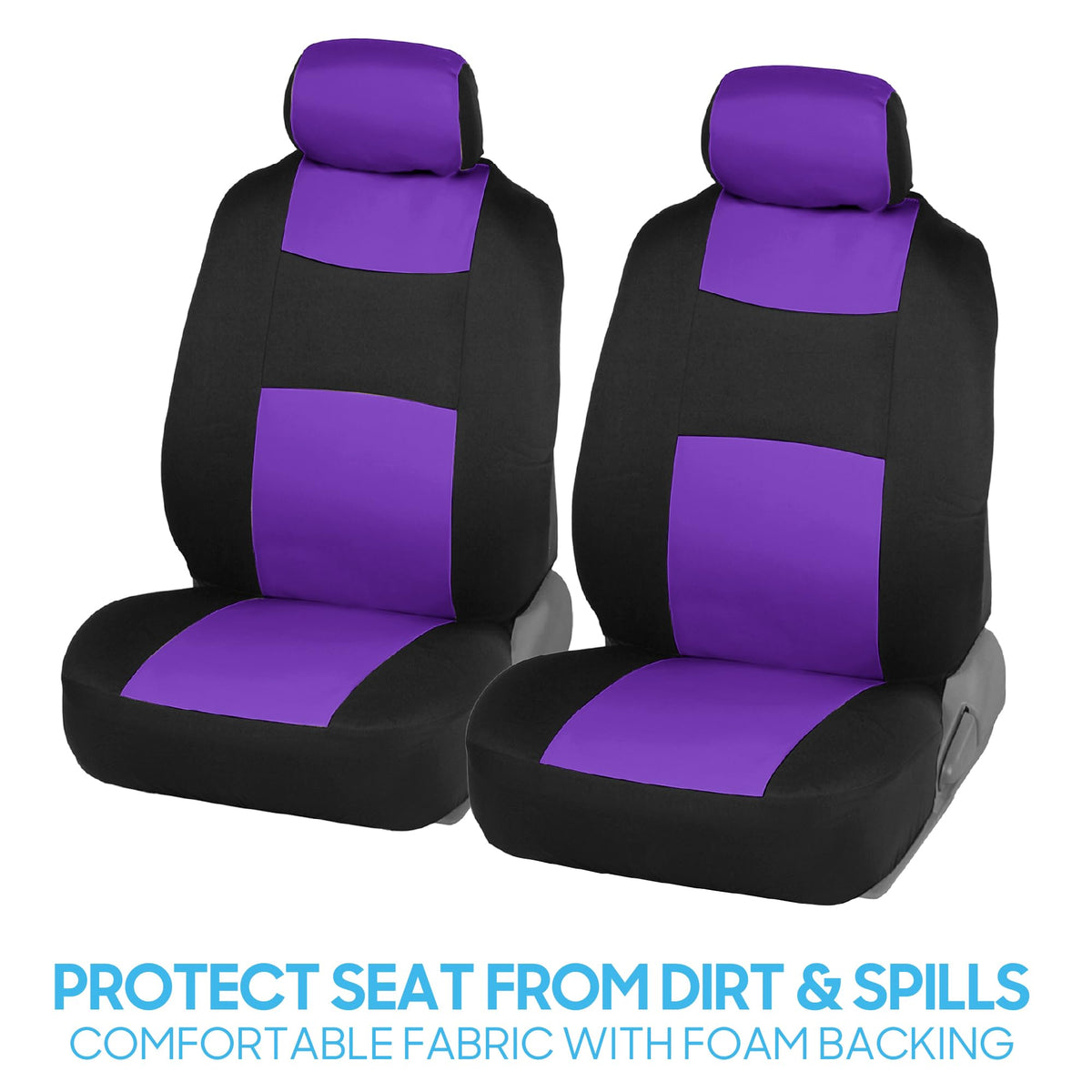 BDK PolyPro Car Seat Covers Full Set in Solid Black, Front and Rear Split Bench Seat Covers for Cars, Easy to Install Car Seats Cover Set and Accessories for Auto Trucks Van SUV - Solid Black Jansha Store