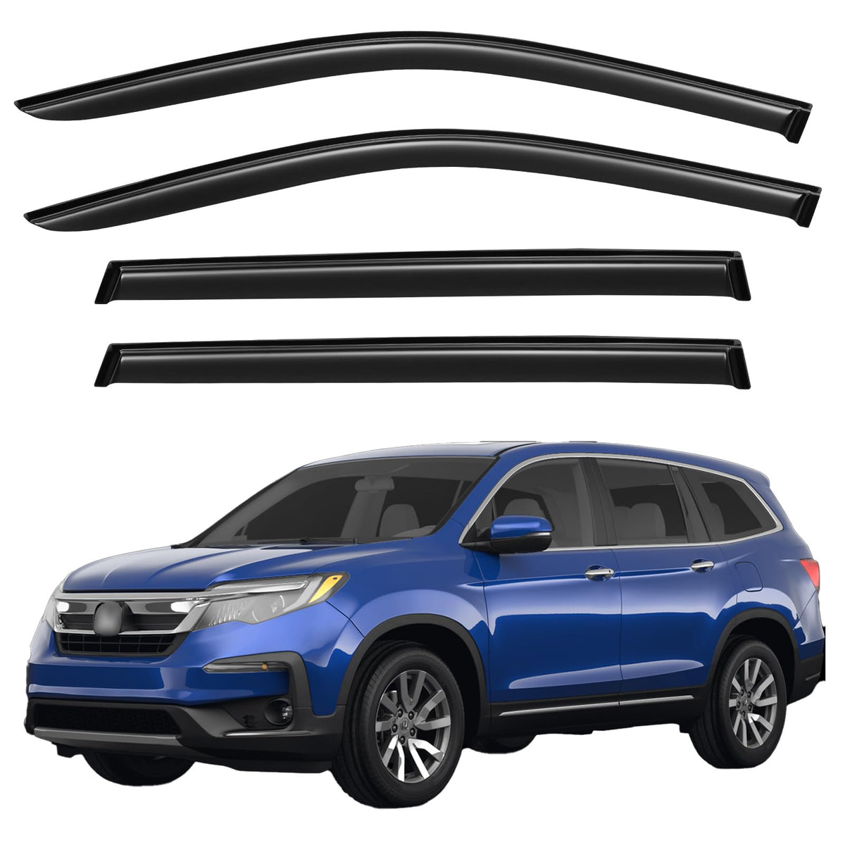 Window Visors Rain Guards for 2015-2026 Ford F150 Crew/SuperCrew Cab Jansha Store