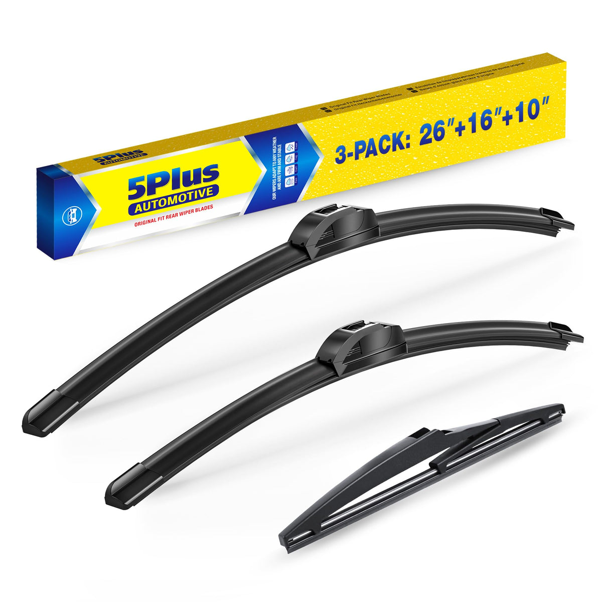 5 PLUS 20" Wiper Blades 2 Pack for J/U HOOK Front Arms,Premium All-Seasons Jansha Store