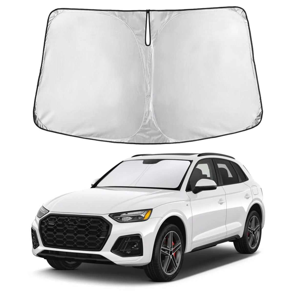 Autovir Windshield Sun Shade, Foldable Car Window Shades, 280T Visor Shade Jansha Store