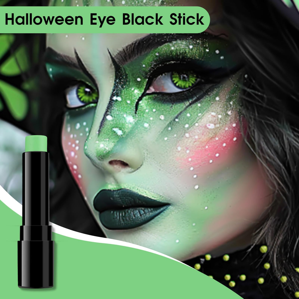 BADCOLOR Black Cream-Blendable Face Body Paint Stick for Adults Children Eye Black Softball Football Baseball Sports , Non-Toxic Hypoallergenic for Halloween SFX Makeup Cosplay Joker Costume Parties Jansha Store