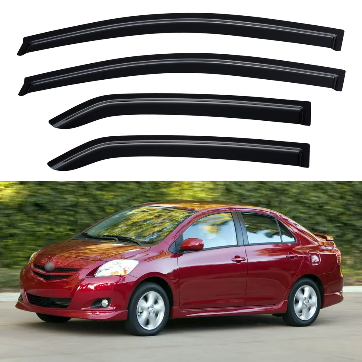 Window Visors Rain Guards for 2015-2026 Ford F150 Crew/SuperCrew Cab Jansha Store