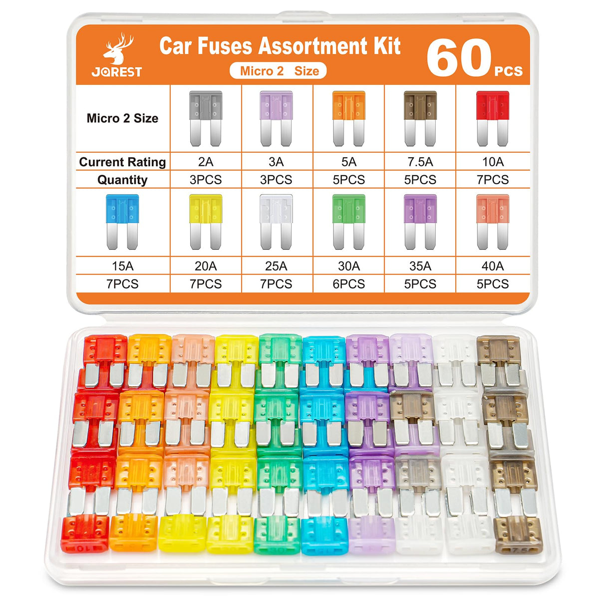 JOREST 300Pcs Car Fuse Assortment Kit, 160 Mini Blade Fuses Automotive + 90 Standard Auto Fuses + 50 Micro + Puller – Replacement for RV Camper Boat Truck (2Amp 3A 5A 7.5A 10A 15A 20A 25A 30A 35A 40A) Jansha Store