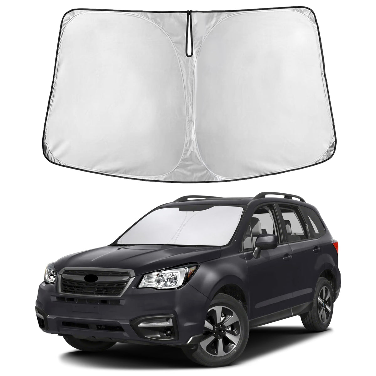 Autovir Windshield Sun Shade, Foldable Car Window Shades, 280T Visor Shade Jansha Store