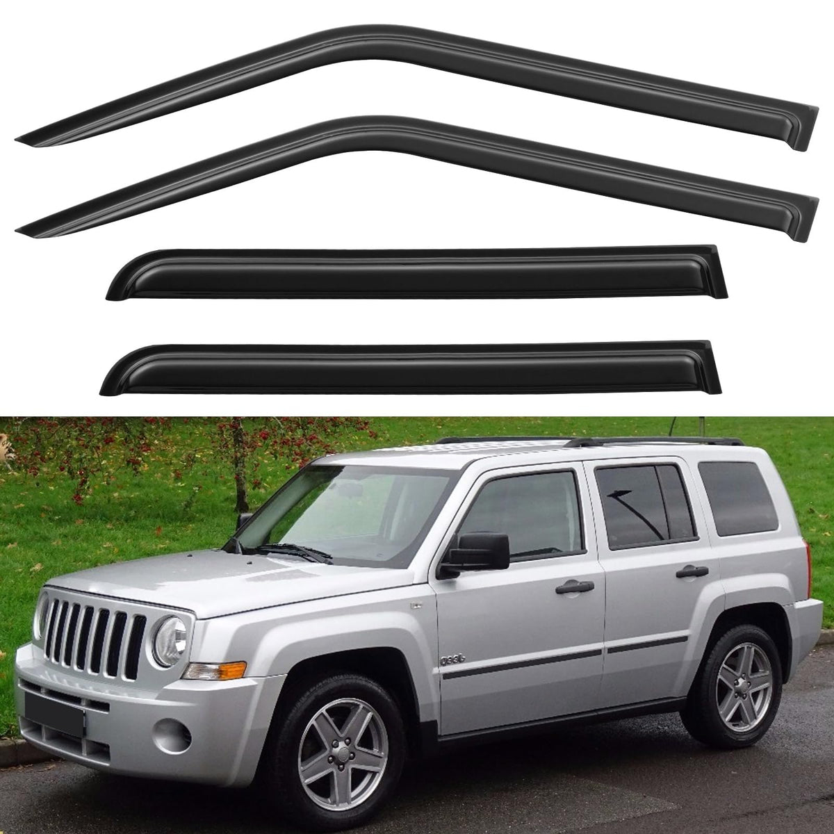 Window Visors Rain Guards for 2015-2026 Ford F150 Crew/SuperCrew Cab Jansha Store
