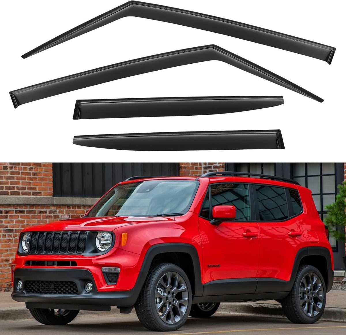 Window Visors Rain Guards for 2015-2026 Ford F150 Crew/SuperCrew Cab Jansha Store