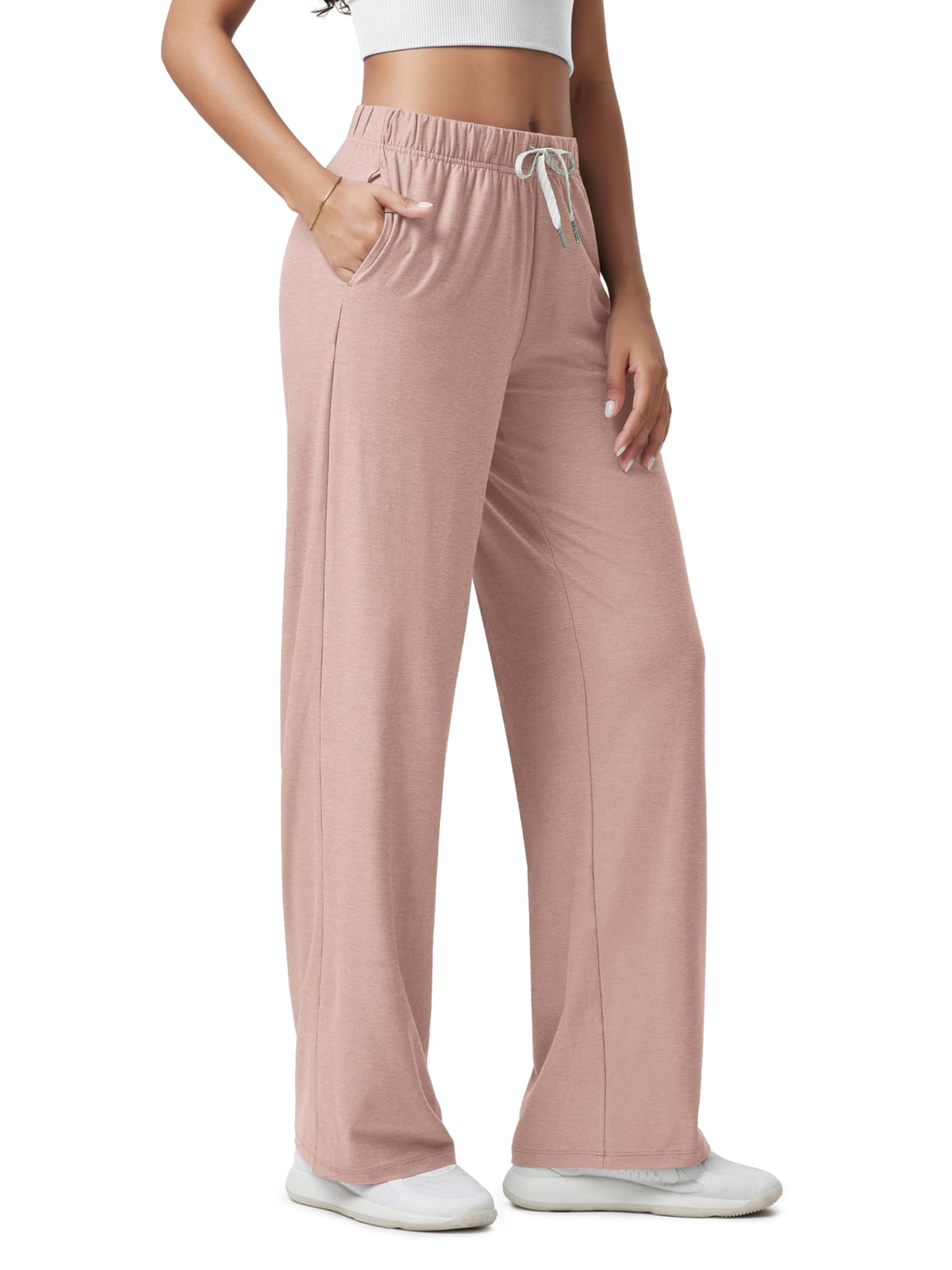 ODODOS Women's Straight Leg Pants Ultra Soft odSTRATUM Tech Relaxed Casual Pajama Lounge Pants with Pockets-27/29/31 Inseam Jansha Store
