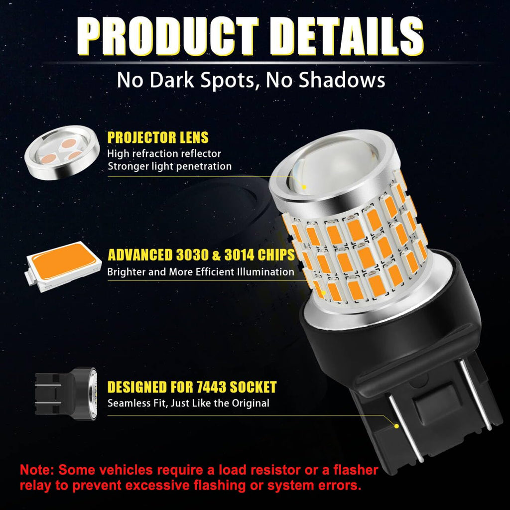 iBrightstar 3157 LED Bulb White, 4157 3156 LED Reverse Light Bulbs Super Bright for Tail Brake Lights Backup Lights Turn Signal Lights, 2 Pack Jansha Store