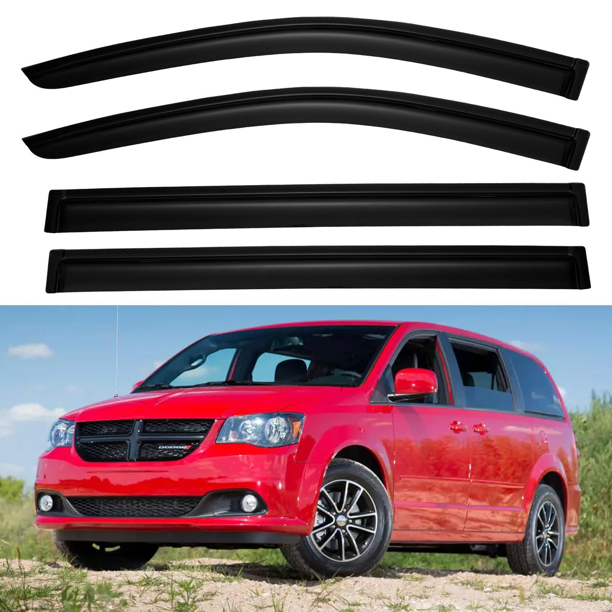 Window Visors Rain Guards for 2015-2026 Ford F150 Crew/SuperCrew Cab Jansha Store