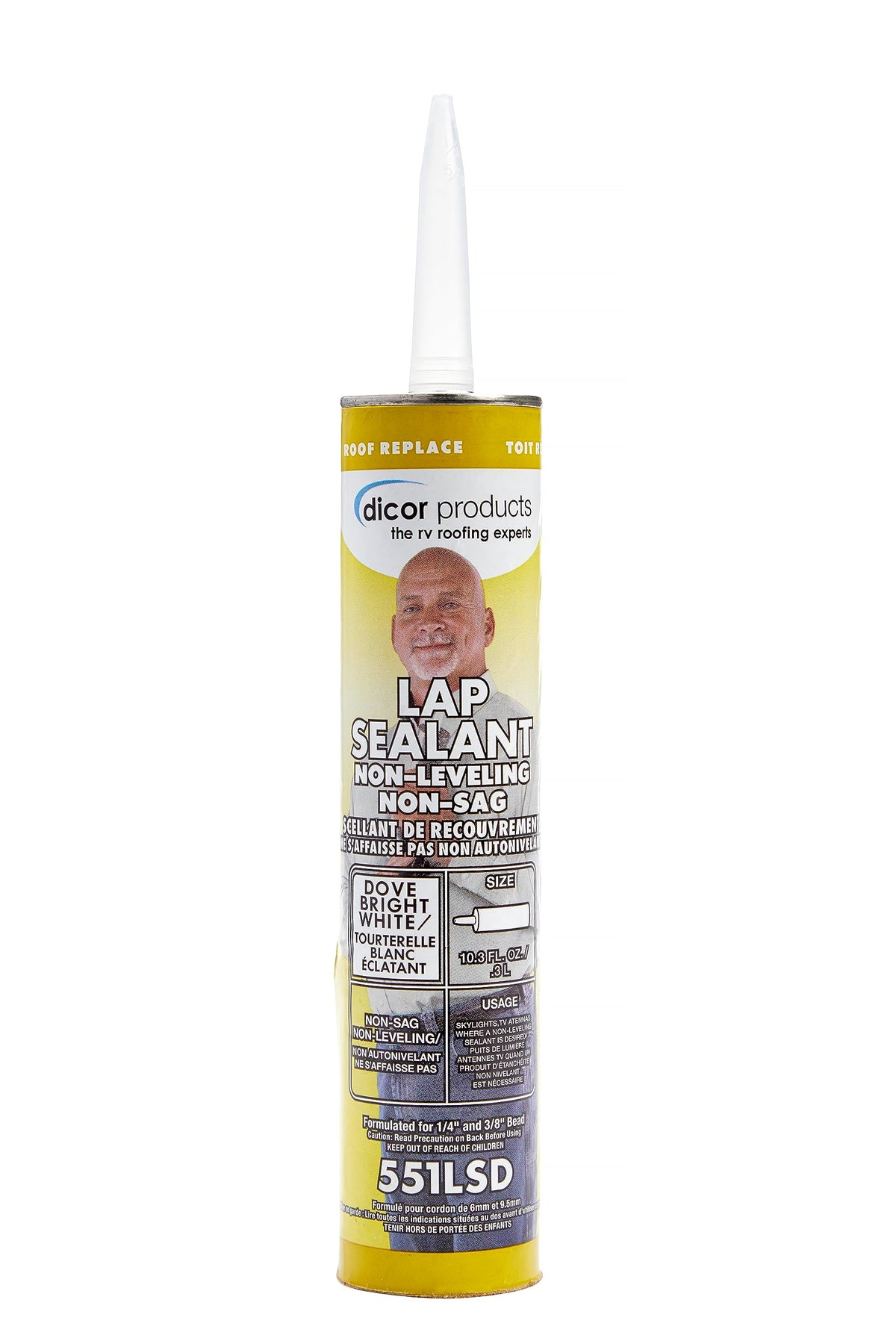 Dicor 501LSW-1 Self-Leveling Lap Sealant, White, 10.3 Oz, RV Roofing Jansha Store