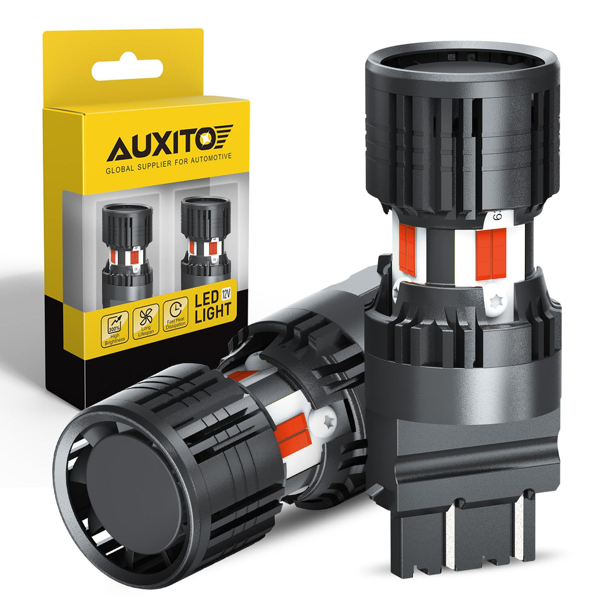 AUXITO 912 921 LED Bulb for Backup Light Reverse Lights High Power 2835 15-SMD Chipsets Error Free T15 906 922 W16W Bulbs, 6000K White, Automotive Light Bulbs (Upgraded, Pack of 2) Jansha Store